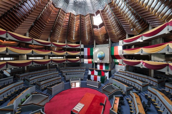 Kenyatta International Conference Centre (1967–73) in Nairobi, Kenya, by Karl Henrik Nostvik