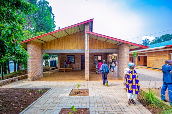 The buildings that compose the Masoro Health Center in Rwanda house curative services, administrative functions, preventative care, and maternity services.