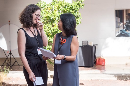 2018 EQxD co-chair Julia Mandell and committee supporter Frances Choun