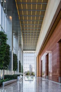 The building's lobby.