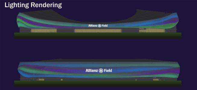Sample lighting animations help determine the final programming scenes.