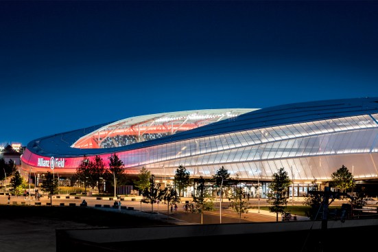The canopy captures the lighting at top, helping to preserve the dark sky.