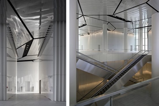 Lobby with access to facilities above and below grade