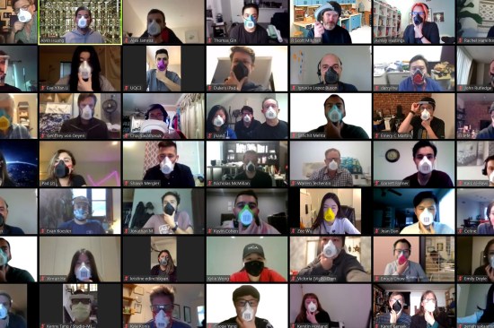 A Zoom call with the informal network of USC fabricators