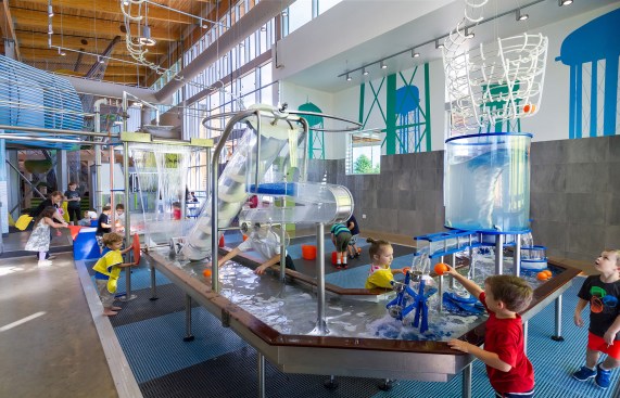 Inside the exhibit hall