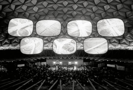 The Buckminster Fuller-designed dome at the American National Exhibition in Moscow