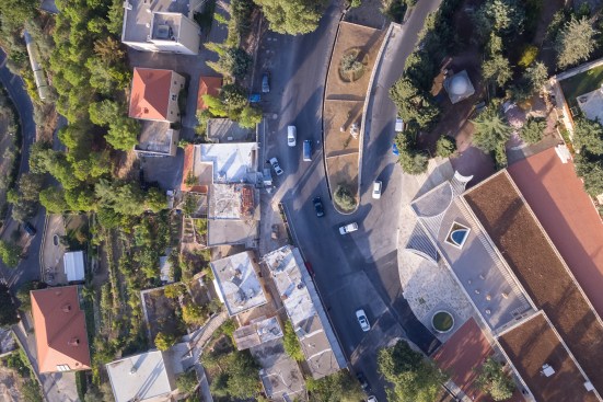 Aerial view showing rooftop terrace
