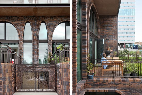 In addition to a communal roof terrace, each unit has a small balcony.