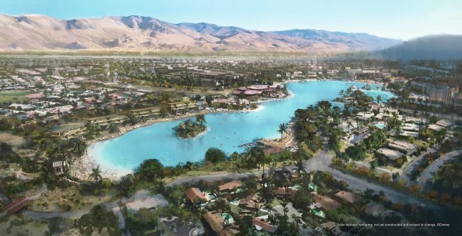 An aerial view of Cotino, the first Storyliving by Disney community.