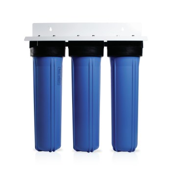 FRESH WATER: In the APEX Whole House GAC Water Filter System, water passes through three stages of filtration to remove contaminants. A compact design with a built-in frame and metal fittings makes installation easy. www.apexwaterfilters.com