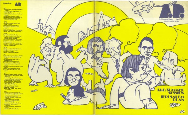 Adrian George, front and back covers of Architectural Design special issue on IID Summer Session (1970), April 1971, London, from "In Progress: The IID Summer Sessions."