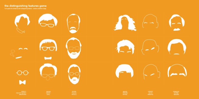 In The Distinguishing Features Game, readers attempt to pair architects with their signatures mustaches, spectacles, and hairstyles (beware the bald category).&nbsp;