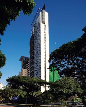Singapore

Moulmein Rise Residential Tower, Singapore, 2003 (Wong Mun Summ and 
Richard Hassell, WOHA Architects) The tower borrows the vernacular 
monsoon window and uses other low-energy strategies to maximize air 
circulation.