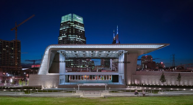 Ascend Amphitheater anchors 11-acre Riverfront Park along Cumberland River