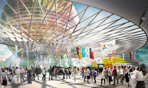 Interior, mall roof detail, Apr. 2014