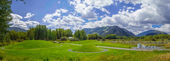 Bayer's earthworks and marble garden at the Aspen Institute