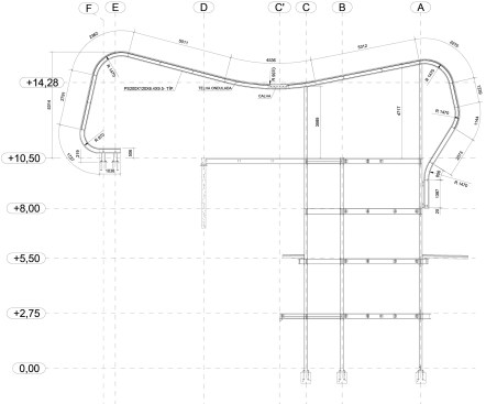 Longitudinal section and dimensions