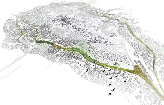 Aerial diagram of the BeltLine