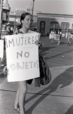 A protester at the Miss America beauty pageant in Atlantic City