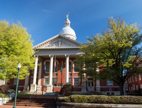 The courthouse in Augusta County, Va.