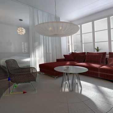 Small business interior design campaign image. Rendering of an interior living space. 3DS Max was used to render this image.