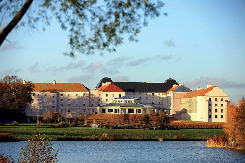 The B&B Hotel, Val d'Europe, France (2013–16)This 400-room hotel adjacent to Disneyland Paris was conceived in the image of a Cistercian abbey, transformed through the centuries. We postulated that the chapel was demolished after the revolution, the main building conserved with the addition of a wing during the industrial revolution.