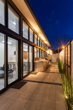 Patio at night