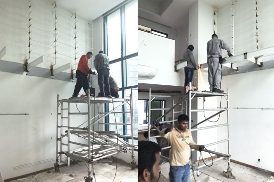 installation of mezzanine deck