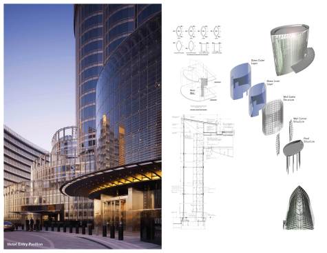 Hotel Entry Pavilion; structural scheme