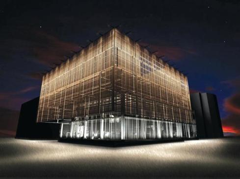 Exterior at night
