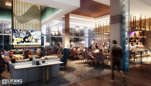 Commercial interior rendering