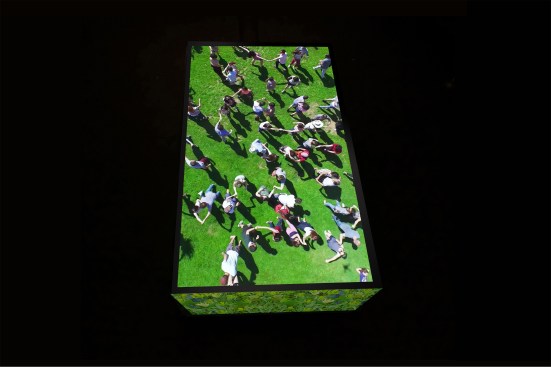 View Looking Down on Video Screen