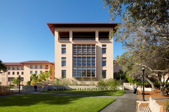 The four-story Bass Center is the central hub for activities, both intellectual and social.