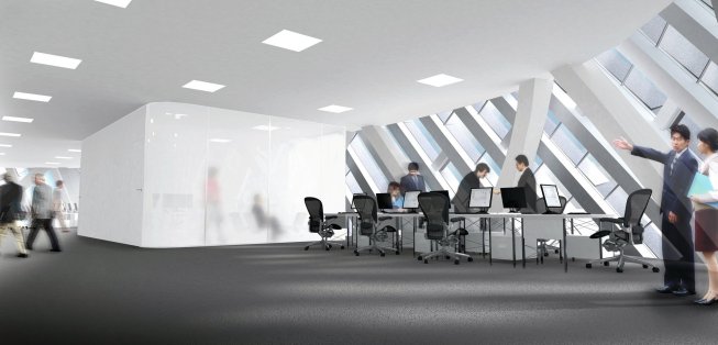 Interior rendering - typical office.