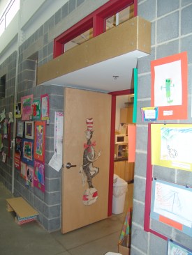 Student art decorate the hallways