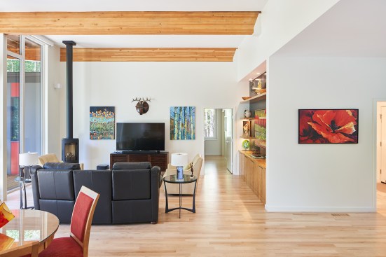 The efficient floor plan was designed to eliminate hallways.