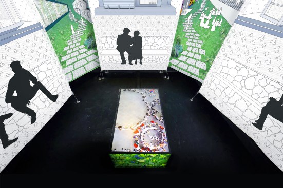 View of Video Screen on Floor of Installation