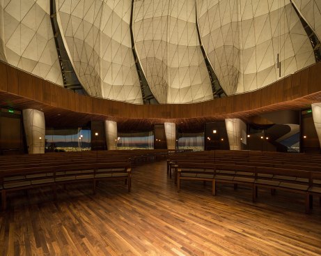 View of the first floor gathering space, referred to as the "reading place."