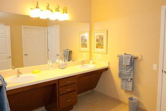 The home’s 3.5 bathrooms feature grab bars and curbless showers as well as low-flow faucets and toilets.