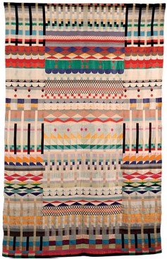 A tapestry by Gunta Stölzl, a German textile artist who helped develop the Bauhaus' weaving workshop