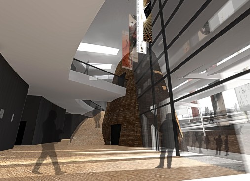 Large+stairs+in+a+double+height+space+filled+with+light++provided+by+the+light+wells%2c+and+glass+panoramic++lifts+lead+to+the+lower+level.