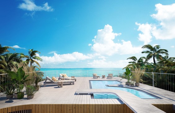 Rooftop pool deck