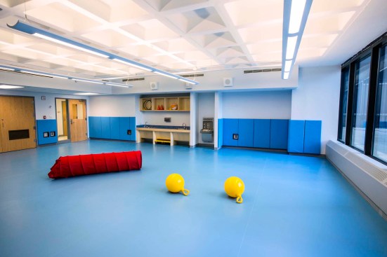 Exercise and play area, M391 Pre-K Center, Manhattan, NY