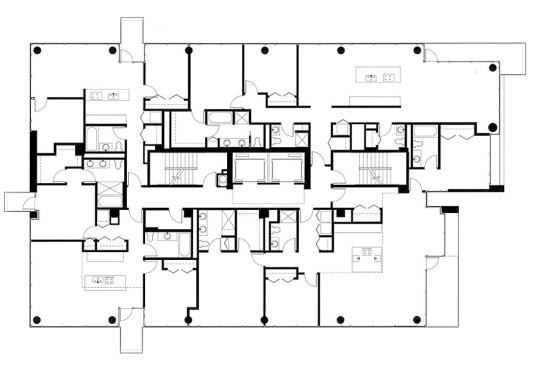 A typical floor plan in Contemporaine. For more information on this project, 
click here.