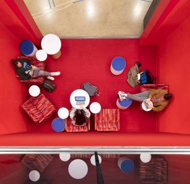 Huddle space, as seen from above.