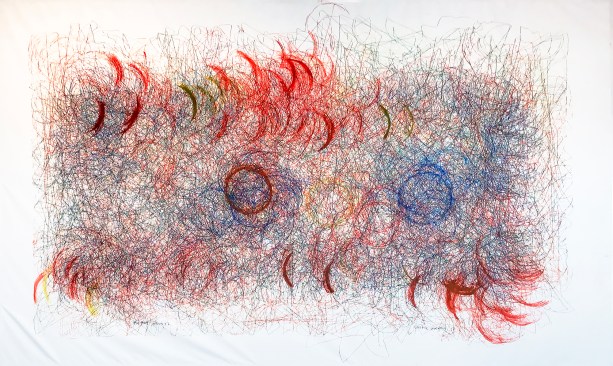 One of the artworks created by Leonel Moua’s BeBot robots.