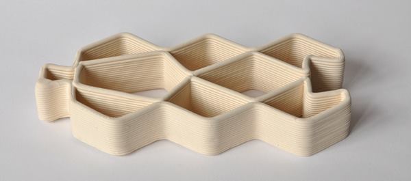 3D-printed brick prototypes.