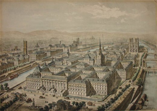 A print of the Palace of Justice c. 1859