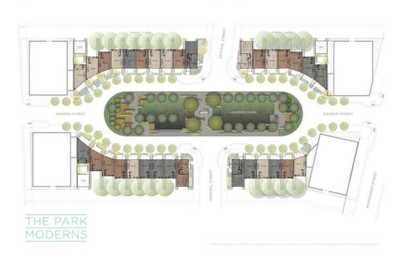 A planned housing development, The Moderns, within the Bridge District