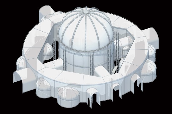 Manus x Machina exhibition axonometric model